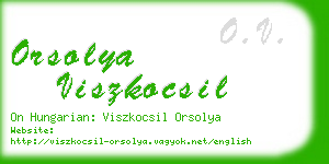 orsolya viszkocsil business card